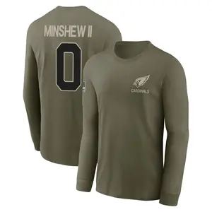Youth Gardner Minshew Arizona Cardinals Olive 2025 Salute to Service Sideline Long Sleeve T-Shirt