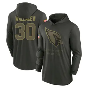 Youth Harrison Wallace III Arizona Cardinals Forest/Green 2025 Salute to Service Sideline Lightweight Hooded Pullover Long Sleev