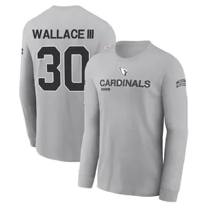 Youth Harrison Wallace III Arizona Cardinals Gray 2024 Salute to Service Long Sleeve T-Shirt
