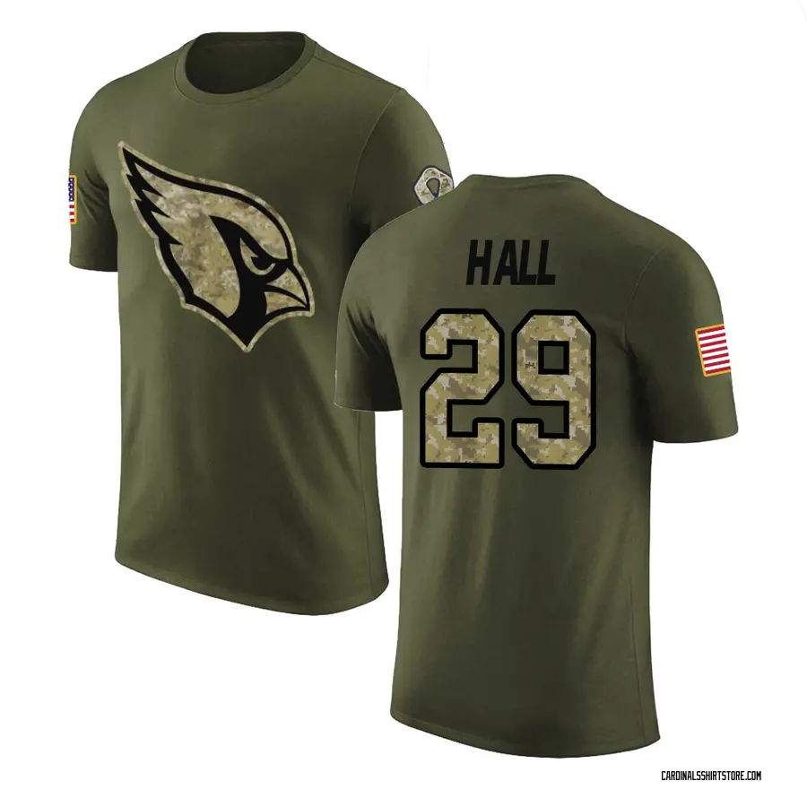 Youth Hassan Hall Arizona Cardinals Olive Salute to Service Legend T-Shirt
