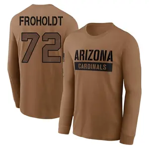 Youth Hjalte Froholdt Arizona Cardinals Brown 2023 Salute To Service Long Sleeve T-Shirt