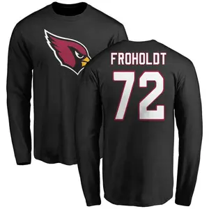 Youth Hjalte Froholdt Arizona Cardinals Name & Number Logo Long Sleeve T-Shirt - Black