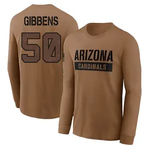 Youth Jack Gibbens Arizona Cardinals Brown 2023 Salute To Service Long Sleeve T-Shirt