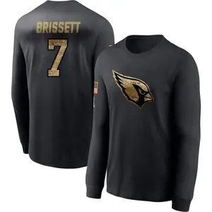 Youth Jacoby Brissett Arizona Cardinals Black 2020 Salute To Service Sideline Performance Long Sleeve T-Shirt