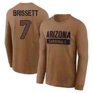 Youth Jacoby Brissett Arizona Cardinals Brown 2023 Salute To Service Long Sleeve T-Shirt