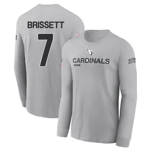 Youth Jacoby Brissett Arizona Cardinals Gray 2024 Salute to Service Long Sleeve T-Shirt