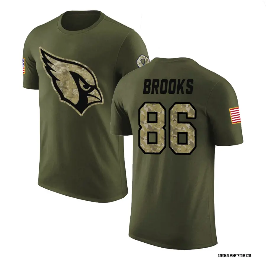 Youth Jalen Brooks Arizona Cardinals Olive Salute to Service Legend T-Shirt