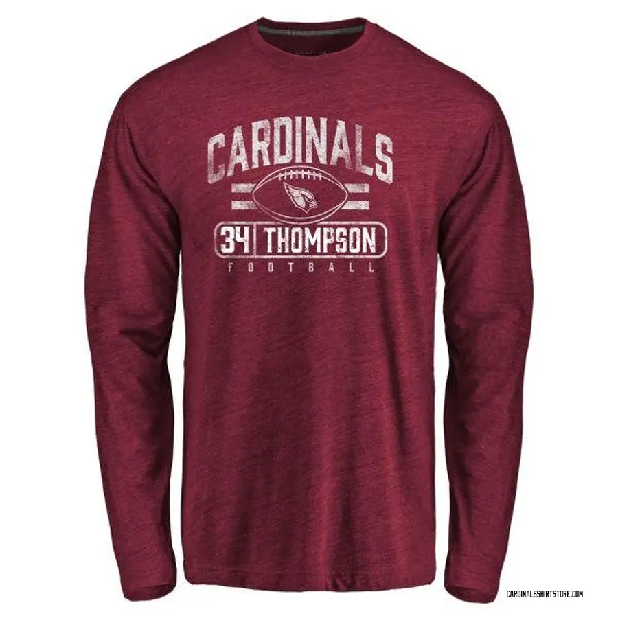 Youth Jalen Thompson Arizona Cardinals Flanker Tri-Blend Long Sleeve T-Shirt - Garnet