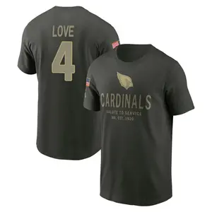 Youth Jeremiyah Love Arizona Cardinals Forest/Green 2025 Salute to Service Sideline Primary Edge T-Shirt