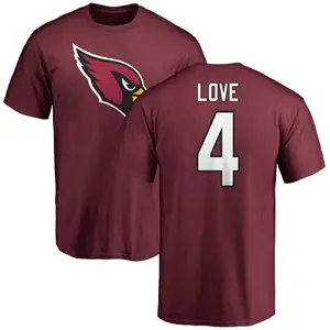 Youth Jeremiyah Love Arizona Cardinals Name & Number Logo T-Shirt - Maroon