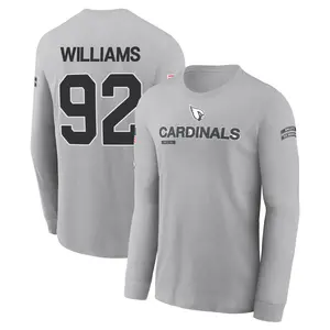 Youth Jonah Williams Arizona Cardinals Gray 2024 Salute to Service Long Sleeve T-Shirt