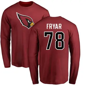 Youth Josh Fryar Arizona Cardinals Name & Number Logo Long Sleeve T-Shirt - Maroon