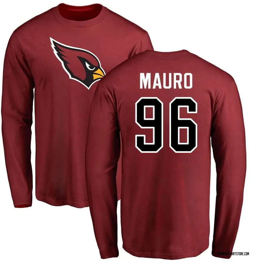 Youth Josh Mauro Arizona Cardinals Name & Number Logo Long Sleeve T-Shirt - Maroon