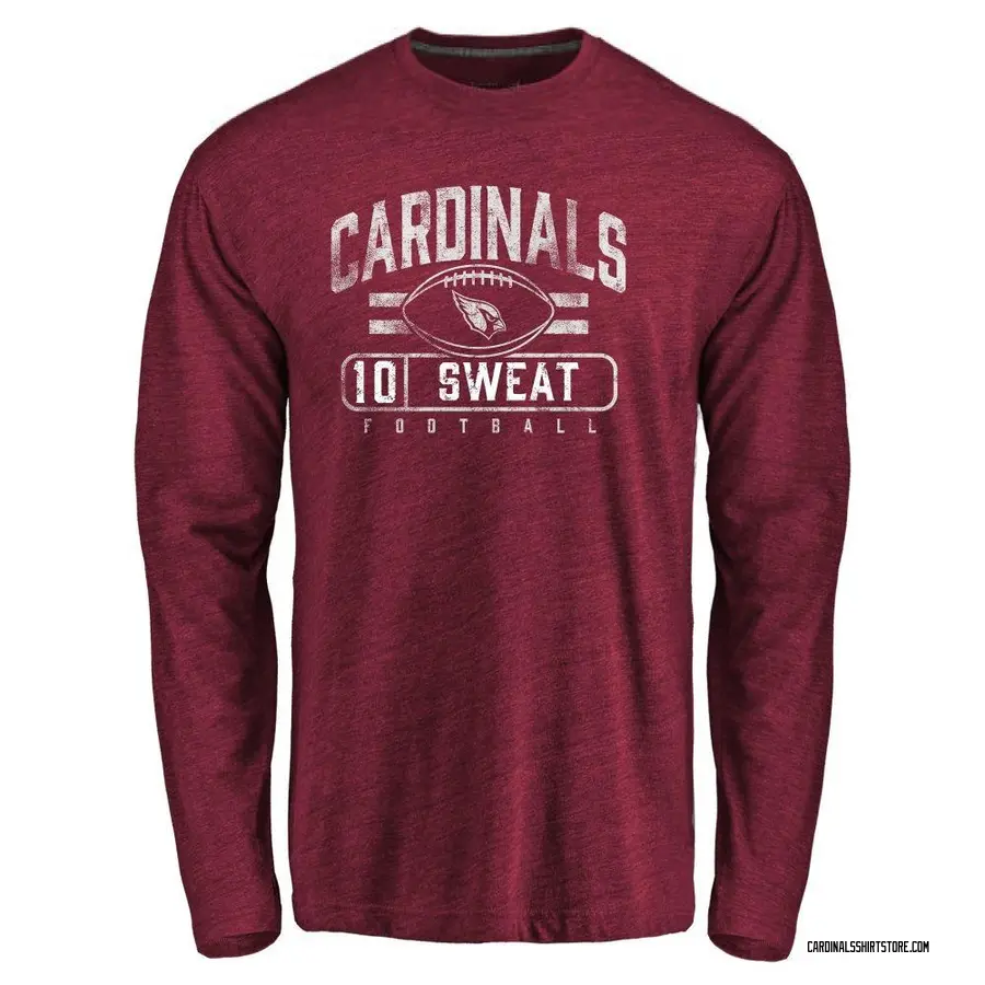 Youth Josh Sweat Arizona Cardinals Flanker Tri-Blend Long Sleeve T-Shirt - Garnet