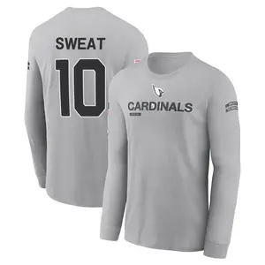 Youth Josh Sweat Arizona Cardinals Gray 2024 Salute to Service Long Sleeve T-Shirt
