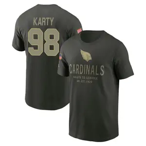 Youth Joshua Karty Arizona Cardinals Forest/Green 2025 Salute to Service Sideline Primary Edge T-Shirt