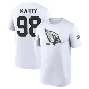 Youth Joshua Karty Arizona Cardinals White 2024 Salute to Service Legend Performance T-Shirt
