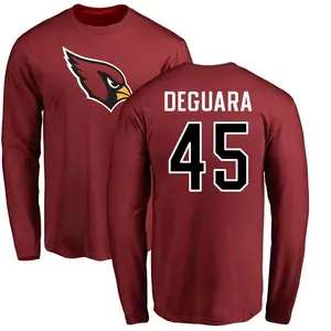 Youth Josiah Deguara Arizona Cardinals Name & Number Logo Long Sleeve T-Shirt - Maroon