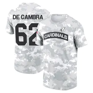 Youth Ka'ena De Cambra Arizona Cardinals Arctic Camo 2024 Salute to Service Performance T-Shirt