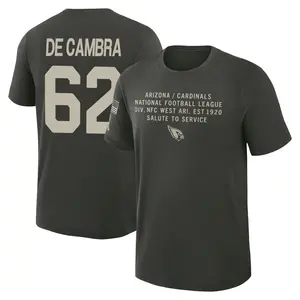 Youth Ka'ena De Cambra Arizona Cardinals Dark/Green 2025 Salute to Service Sideline Slub T-Shirt