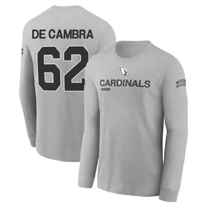 Youth Ka'ena De Cambra Arizona Cardinals Gray 2024 Salute to Service Long Sleeve T-Shirt
