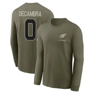 Youth Ka'ena Decambra Arizona Cardinals Olive 2025 Salute to Service Sideline Long Sleeve T-Shirt