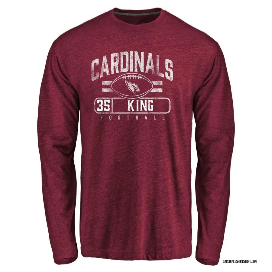 Youth Kalen King Arizona Cardinals Flanker Tri-Blend Long Sleeve T-Shirt - Garnet