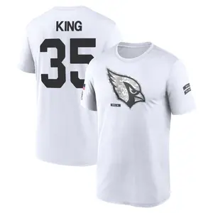 Youth Kalen King Arizona Cardinals White 2024 Salute to Service Legend Performance T-Shirt