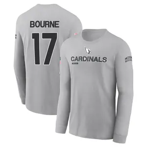 Youth Kendrick Bourne Arizona Cardinals Gray 2024 Salute to Service Long Sleeve T-Shirt