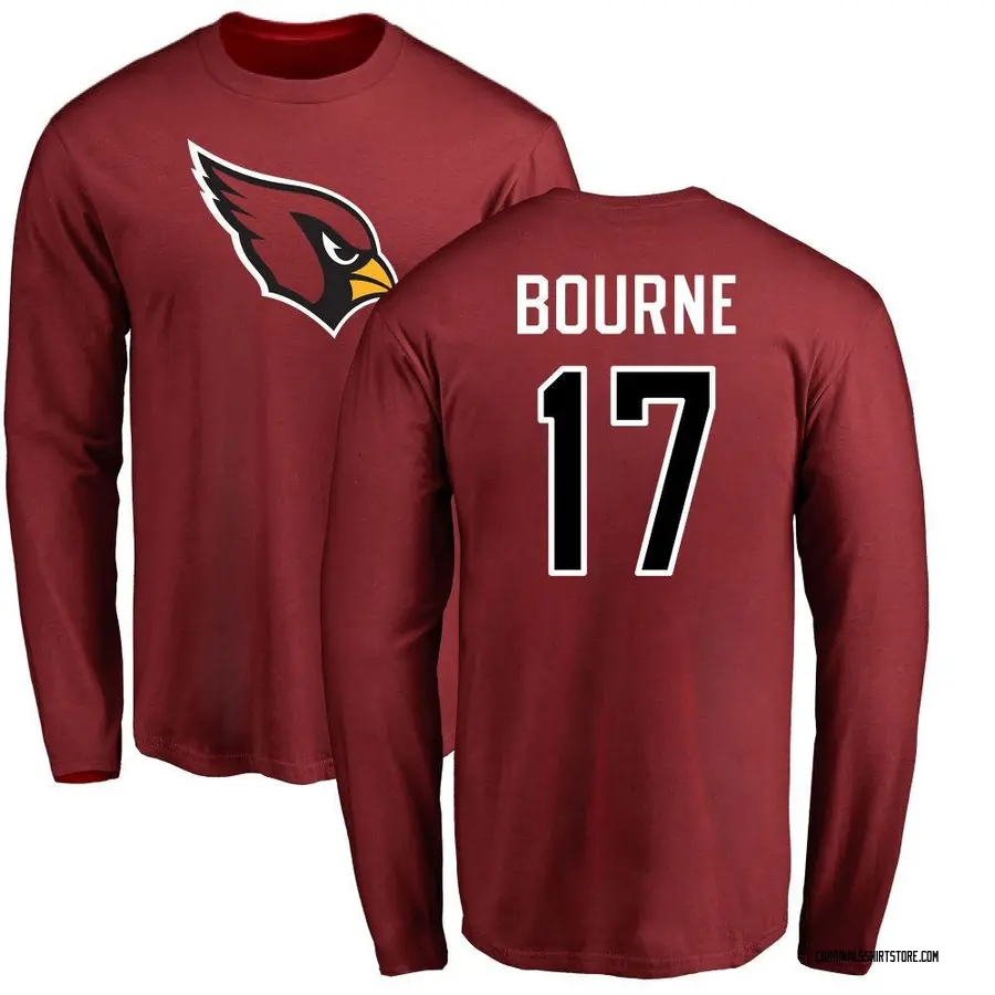 Youth Kendrick Bourne Arizona Cardinals Name & Number Logo Long Sleeve T-Shirt - Maroon