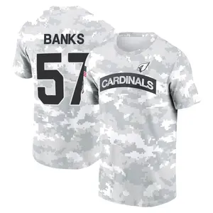 Youth Keshawn Banks Arizona Cardinals Arctic Camo 2024 Salute to Service Performance T-Shirt