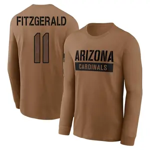 Youth Larry Fitzgerald Arizona Cardinals Brown 2023 Salute To Service Long Sleeve T-Shirt