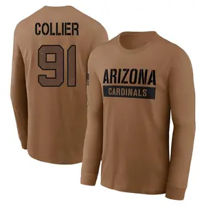 Youth L.J. Collier Arizona Cardinals Brown 2023 Salute To Service Long Sleeve T-Shirt