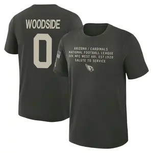 Youth Logan Woodside Arizona Cardinals Dark/Green 2025 Salute to Service Sideline Slub T-Shirt