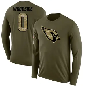Youth Logan Woodside Arizona Cardinals Salute to Service Sideline Olive Legend Long Sleeve T-Shirt