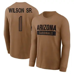 Youth Mack Wilson Sr. Arizona Cardinals Brown 2023 Salute To Service Long Sleeve T-Shirt