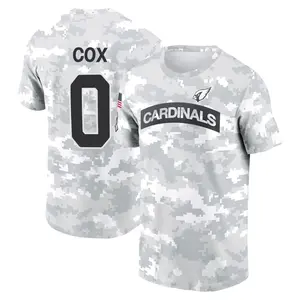 Youth Marques Cox Arizona Cardinals Arctic Camo 2024 Salute to Service Performance T-Shirt