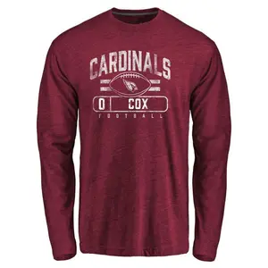 Youth Marques Cox Arizona Cardinals Flanker Tri-Blend Long Sleeve T-Shirt - Garnet