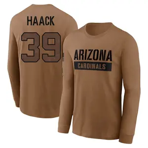 Youth Matt Haack Arizona Cardinals Brown 2023 Salute To Service Long Sleeve T-Shirt