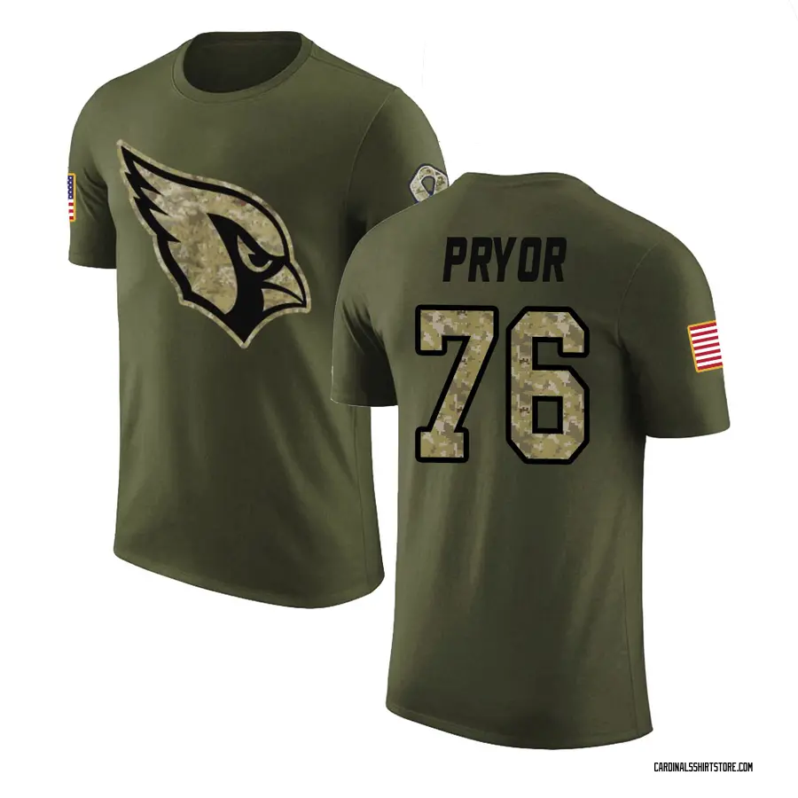 Youth Matt Pryor Arizona Cardinals Olive Salute to Service Legend T-Shirt