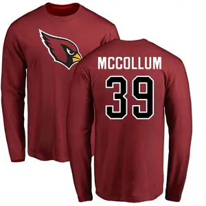 Youth Nate McCollum Arizona Cardinals Name & Number Logo Long Sleeve T-Shirt - Maroon