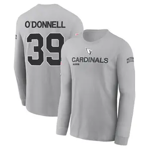 Youth Pat O'Donnell Arizona Cardinals Gray 2024 Salute to Service Long Sleeve T-Shirt