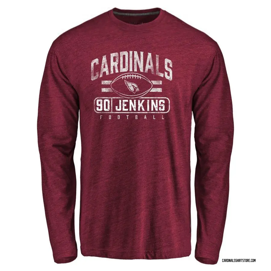 Youth Patrick Jenkins Arizona Cardinals Flanker Tri-Blend Long Sleeve T-Shirt - Garnet