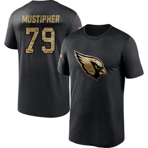 Youth PJ Mustipher Arizona Cardinals Black 2020 Salute To Service Performance T-Shirt