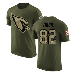 Youth Reggie Virgil Arizona Cardinals Olive Salute to Service Legend T-Shirt
