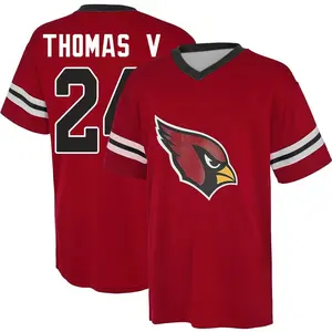 Youth Starling Thomas V Arizona Cardinals Red Name & Number Game Day V-Neck T-Shirt