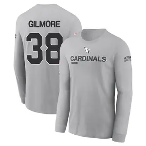 Youth Steven Gilmore Arizona Cardinals Gray 2024 Salute to Service Long Sleeve T-Shirt