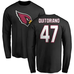 Youth Teagan Quitoriano Arizona Cardinals Name & Number Logo Long Sleeve T-Shirt - Black