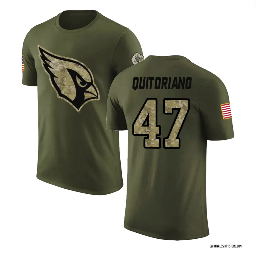 Youth Teagan Quitoriano Arizona Cardinals Olive Salute to Service Legend T-Shirt