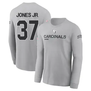 Youth Tony Jones Jr. Arizona Cardinals Gray 2024 Salute to Service Long Sleeve T-Shirt